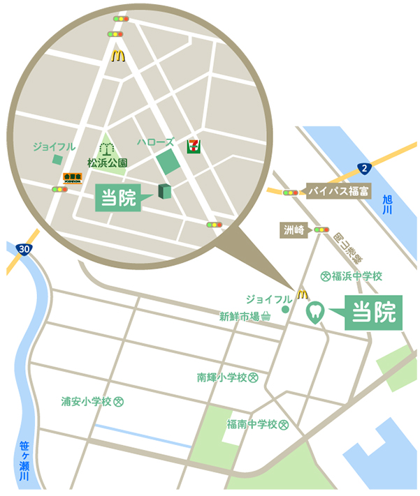 岡山市南区・もみの木歯科クリニック・地図